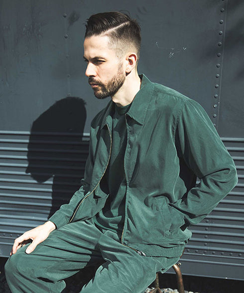 MR.OLIVE /T/R POWDER CLOTH / ZIP UP SHIRT JACKET ミスターオリーブ/T/Rパウダークロス / ジップアップシャツジャケット